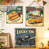 Factory Wholesale Luckytin Brand Custom Tinplate Crafts Luxury Retro Tin Signs for Bar Garage Wall Decor