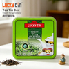 Fashion Design Custom Tinplate Storage Container Square Shape Metal Can Packaging Ceylon Black Flower Tea Storing Tin Box