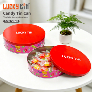 Custom Sugar Tinplate Storage Container Irregular Shape Sweet Metal Box/Can Sublimation Kid Candy Package Tin