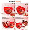 Manufacturers Custom Food Grade Tinplate Case Red Packaging Container Can Heart Shaped Chocolate Metal Tin Box for Chocolate