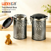 OEM ODM Custom Airtight Tinplate Storage Container Food Grade Cylinder Box Custom Metal Tea Tins for Tea Packaging