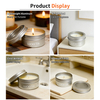 OEM ODM Custom Metal Storage Container Small Round Box Packaging Silvery Candle Aluminium Tins With Lids Transparent Window