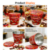 Wholesale Custom Tinplate Box Premium Round Sweets Metal Cans Empty Gift Chocolate Tin Bucket With Lid for Cookies Chocolate Bar