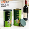 Dongguan Manufacturer Custom Tinplate Storage Container Round Shape Metal Box Packaging Food Grade Wine Bottle Tin Can for Food