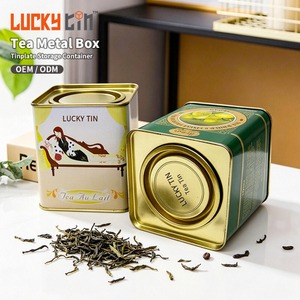 New Design Custom Tinplate Packaging Square Food Grade Metal Can 30g Sealed Box Small Tea Tin Container for Food