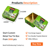 Fashion Design Custom Tinplate Storage Container Square Shape Metal Can Packaging Ceylon Black Flower Tea Storing Tin Box