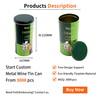 Dongguan Manufacturer Custom Tinplate Storage Container Round Shape Metal Box Packaging Food Grade Wine Bottle Tin Can for Food