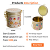 Eco Friendly Custom Sealed Tinplate Storage Container Round Metal Box Food Grade Novelty Shape Candy Tin Can With Buckles Lid