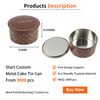 Eco Friendly Custom Logo Tinplate Storage Container 8 Inches Metal Cake Box Food Grade Round Tin Can With Lid for Cake