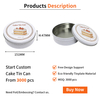 Factory Custom Luxury Tinplate Packaging Round Food Grade Metal Box Empty Tin Cake Containers for Cake With Lid