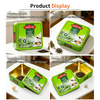 Fashion Design Custom Tinplate Storage Container Square Shape Metal Can Packaging Ceylon Black Flower Tea Storing Tin Box