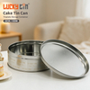 High Quality Custom Tinplate Food Grade Round Shape Dessert Metal Tin Cake Box for Food Candy Chocolate Sugar With Lid