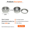 OEM ODM Custom Metal Storage Container Small Round Box Packaging Silvery Candle Aluminium Tins With Lids Transparent Window