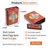 Factory Custom Logo Cute Kids Tinplate Coin Box Wholesale Money Saving Can Tin Coin Bank Craft