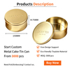 Hot Sale Food Grade Golden Custom Tinplate Round Cookie Cake Packing Tin Can Christmas Tin Box Recyclable Eco-Friendly Wholesale