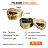 Factory Custom Tinplate Packaging Plastic And Metal Box Storage Container Heart Shape Food Grade Chocolate Tin Can For Chocolate