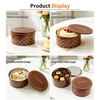 Eco Friendly Custom Logo Tinplate Storage Container 8 Inches Metal Cake Box Food Grade Round Tin Can With Lid for Cake