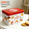 Factory Custom Coffee Sugar Cookie Snack Tinplate Packaging Rectangle Metal Can Long Food Tin Box With Lid