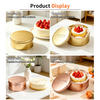 Hot Sale Food Grade Golden Custom Tinplate Round Cookie Cake Packing Tin Can Christmas Tin Box Recyclable Eco-Friendly Wholesale