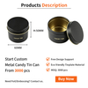 Factory Custom Tinplate Portable Outdoor Use Pill Storage Container Round Metal Box Food Grade Candy Tin Can for Food