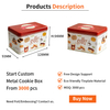 Factory Custom Coffee Sugar Cookie Snack Tinplate Packaging Rectangle Metal Can Long Food Tin Box With Lid