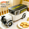 Custom Luxury Personalised Tinplate Packaging Vintage Style Butter Biscuit Metal Cans Empty Car Shaped Cookie Tin Box With Lid