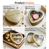 Factory High Demand Metal Premium Container Boxes Golden Food Grade Customized Heart Shape & Size Tin Boxes for Food