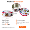 Factory Custom Tinplate Storage Container Round Shape Metal Box Packaging Food Grade Medium Size Dream Tin Cake With Lid