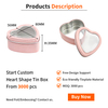 Factory Custom Heart Shaped Metal Can Gift Pack Heart Boxes Storage Containers Heart Shape Cosmetic Containers