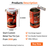 Fashion Design Tinplate Storage Container Food Metal Box Cylinder Airtight Tin Can Packaging for Tea Custom