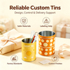 Wholesale LUCKY TIN Custom Tinplate Desktop Storage Jar Office Gift Round Metal Tin Pen Holder with Custom Logo Glossy Finish