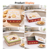 LUCKY TIN Custom Square Tinplate Cookie Tin Box Removable Lid For Biscuit Candy Chocolate Gift Packaging Wholesale OEM