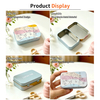 97x62x21Hmm Food Grade Rectangular Tin Box Workbox with Hinge Lid for Tool And Sewing Kit Packaging